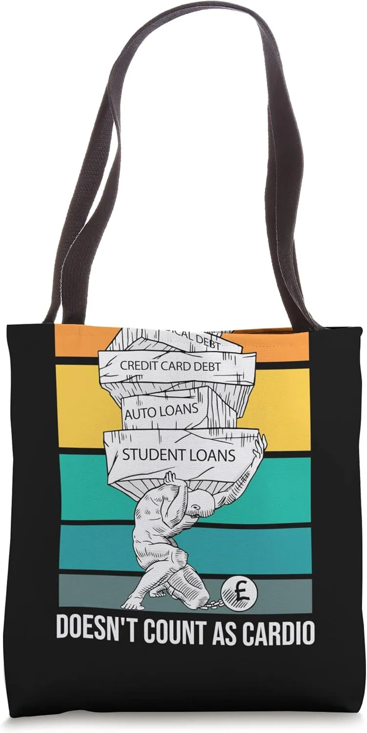 Student Loans Swimming in Debt Funny College Mortgage Credit Tote Bag
