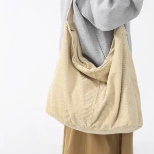 Style Large Capacity Corduroy Canvas Idle Female Crossbody Bags