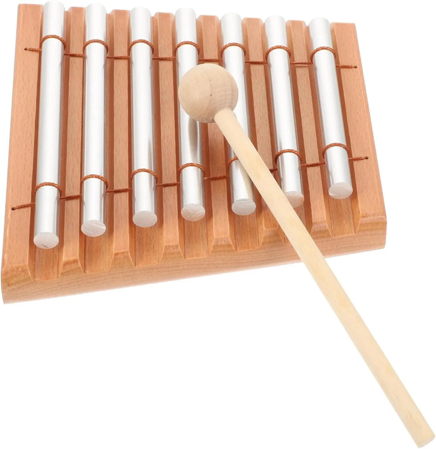 SUPVOX Educational Music Toys for Boys and Girls Wooden Chime Instruments Hand Bell Chime for Toddlers Preschoolers