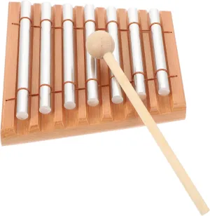 SUPVOX Educational Music Toys for Boys and Girls Wooden Chime Instruments Hand Bell Chime for Toddlers Preschoolers