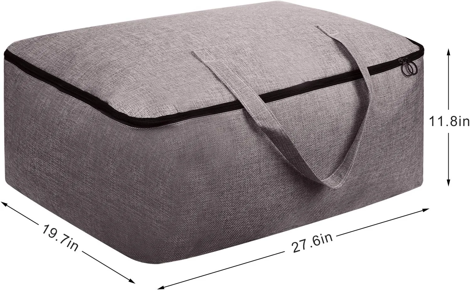 Surblue Clothes Storage Bag Organizer with Durable Handles Thick Fabric Large Capacity for Blanket Comforter Clothing Bedding (DeepGrey, XL)