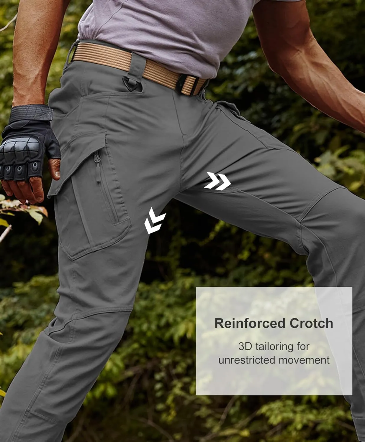 Susclude Men's Outdoor Cargo Work Trousers Military Tactical Pants Ripstop Assault Combat Trousers Hiking Pants Men