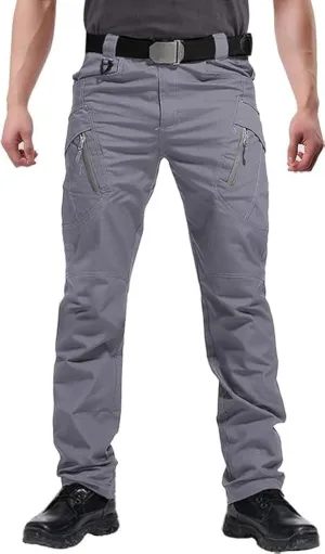 Susclude Men's Outdoor Cargo Work Trousers Military Tactical Pants Ripstop Assault Combat Trousers Hiking Pants Men