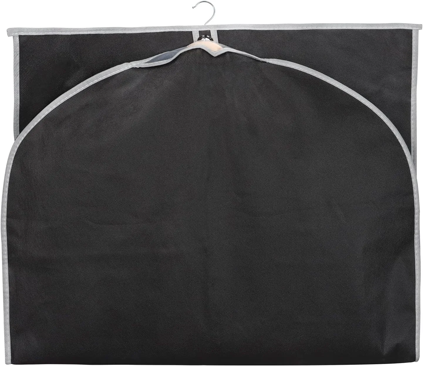Syeeiex 40" Suit Bag, Set of 5 Garment Bags for Hanging Clothes, Suit Bags for Closet Storage, Garment Bags for Storage Suits,T-shirts, Jackets and Coats(Black & Grey)
