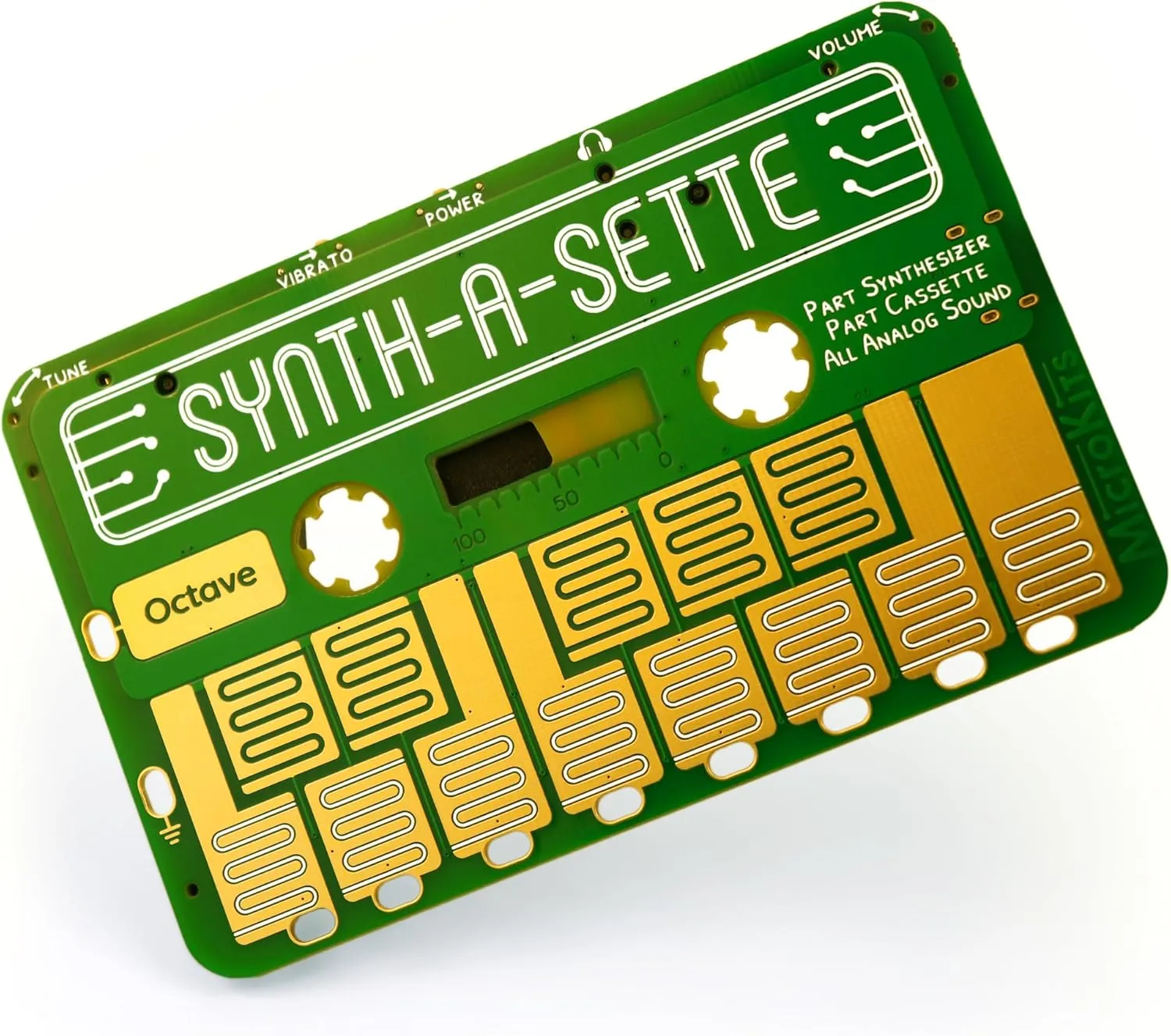 Synth-a-Sette: The Original Cassette Sized Analog Synthesizer. Play Melodies On The Go With This Pocket Synth Or Create Your Own Banana Keyboard Using Conductivity