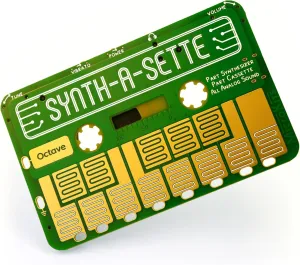Synth-a-Sette: The Original Cassette Sized Analog Synthesizer. Play Melodies On The Go With This Pocket Synth Or Create Your Own Banana Keyboard Using Conductivity