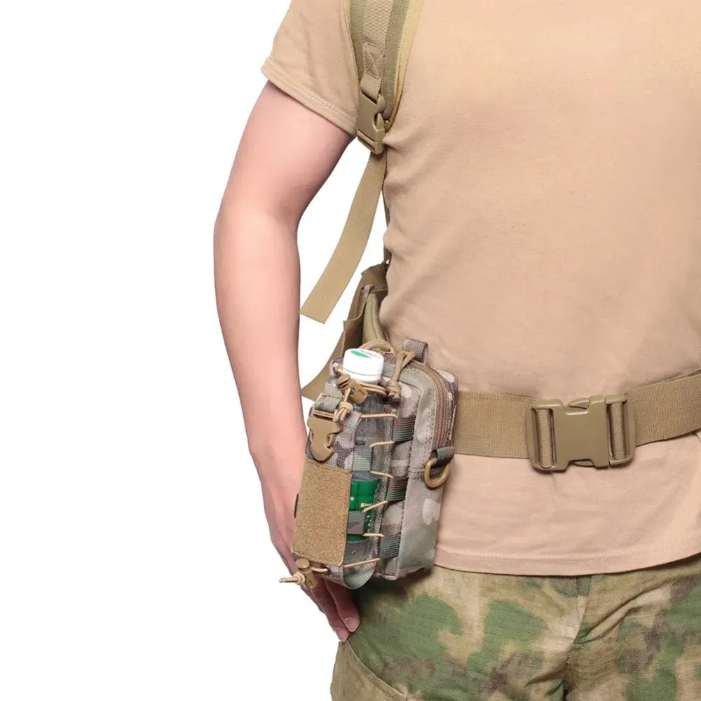 Tactical Molle Waist Pack with Water Bottle Holder - Outdoor Camping Essentials