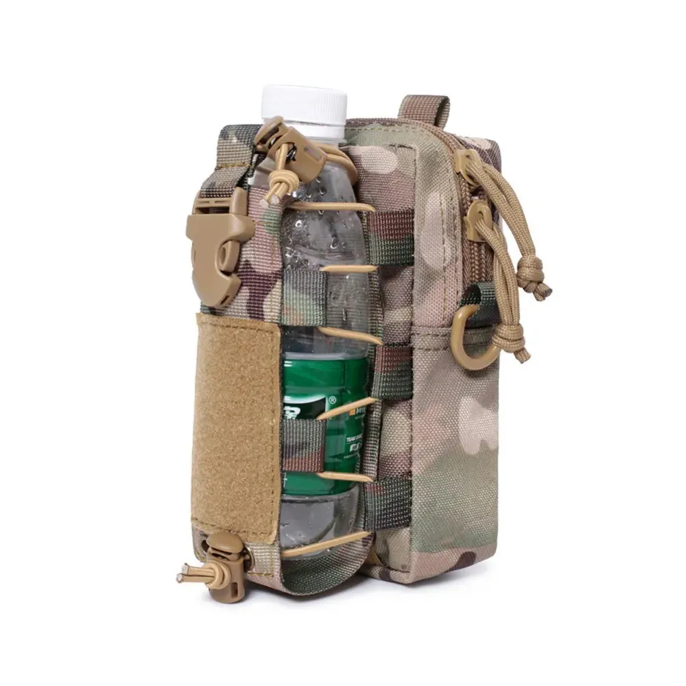 Tactical Molle Waist Pack with Water Bottle Holder - Outdoor Camping Essentials