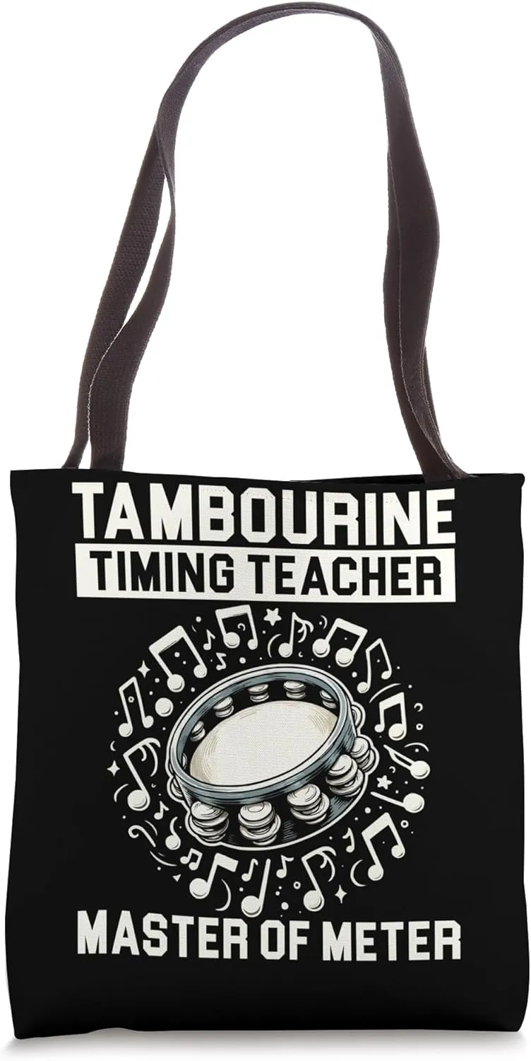 Tambourine Teacher Tambourinist Instrument Tambourine Player Tote Bag