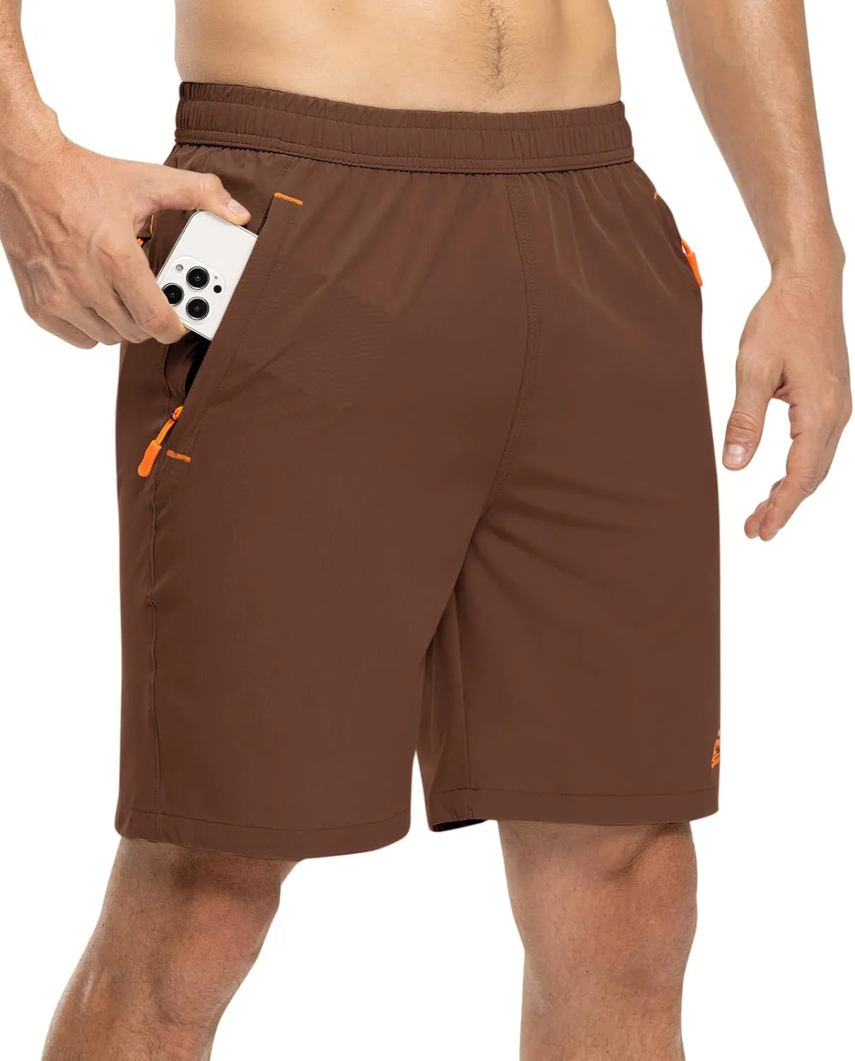 TBMPOY Men's 7" / 9" Running Hiking Shorts Quick Dry Athletic Gym Outdoor Sports Short 3 Zipper Pockets