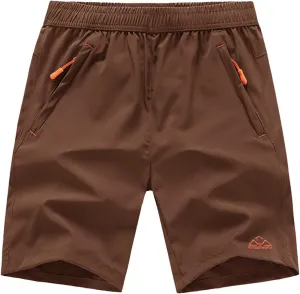 TBMPOY Men's 7" / 9" Running Hiking Shorts Quick Dry Athletic Gym Outdoor Sports Short 3 Zipper Pockets