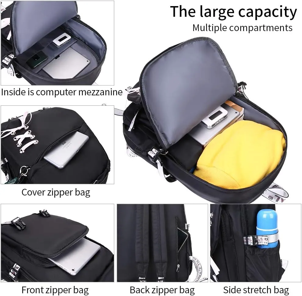Teenage Girls Bookbag School Backpack Children Casual Daypack Schoolbag for Teens Black