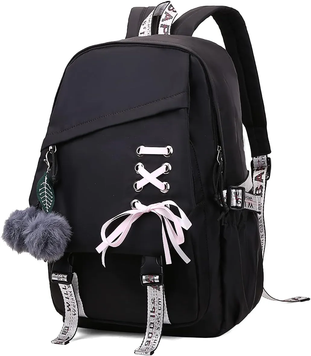 Teenage Girls Bookbag School Backpack Children Casual Daypack Schoolbag for Teens Black
