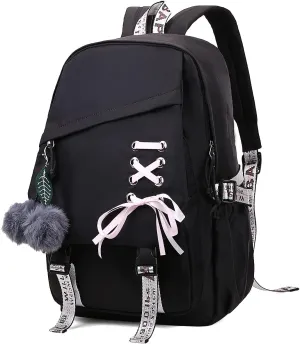 Teenage Girls Bookbag School Backpack Children Casual Daypack Schoolbag for Teens Black