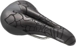 Terry Bike Saddle Womens Butterfly Ti Saddle, Bicycle Seat for Women - Comfortable Flat Top Textured Leather Cover Bike Seat