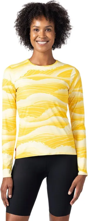 Terry Cycling Jersey Women Soleil Long Sleeve Bike Top for Women, Fitted Rash Guard Hiking Outdoor UPF 50  Sun Shirt