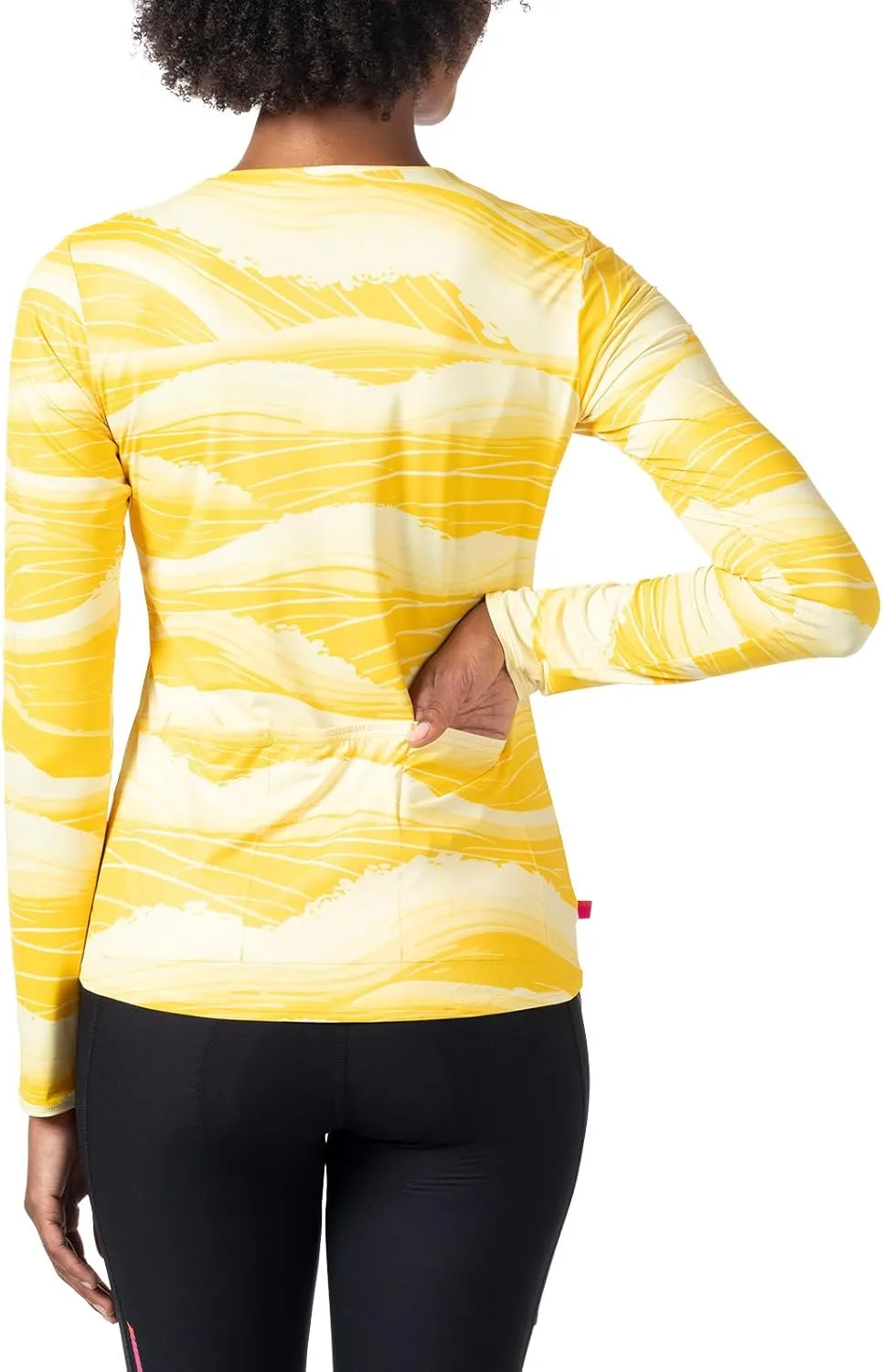 Terry Cycling Jersey Women Soleil Long Sleeve Bike Top for Women, Fitted Rash Guard Hiking Outdoor UPF 50  Sun Shirt