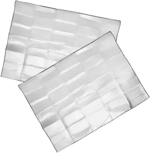 Thickened Outdoor Picnic Mat 2pcs Portable Camping Tent Mat Double-Sided Aluminum Foil Pad