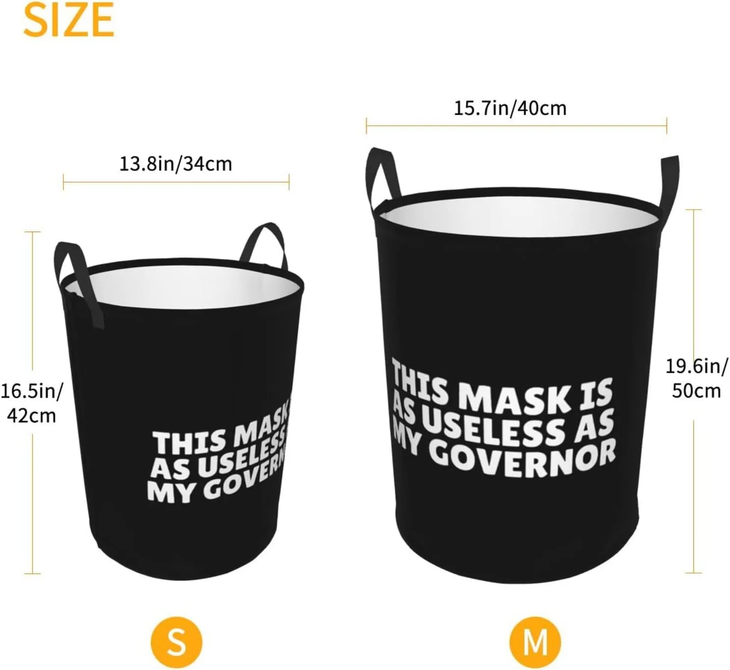 This Mask Is As Useless As The Governor Laundry Basket Round Portable Storage Box Organizer Laundry Basket Portable Laundry Organizer