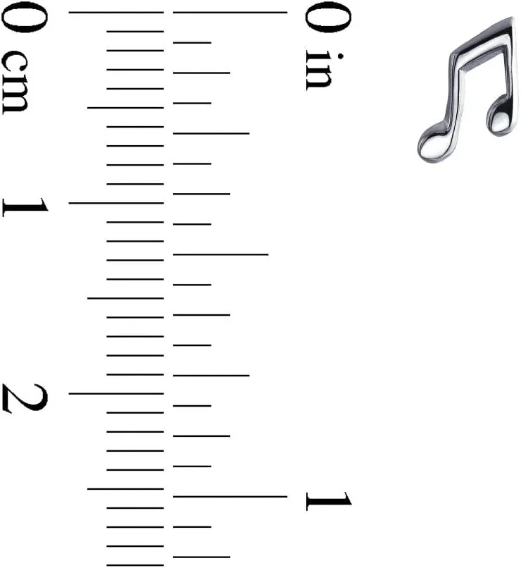 Tiny Dainty Eighth Music Notes Threader Stud Earrings Charm Anklet Bracelet Pendant For Musician Women Teen Teacher Student .925 Sterling Silver