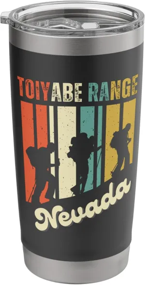Toiyabe Range Hiking Retro Mountain Climbing Adventure Hiker Stainless Steel Insulated Tumbler