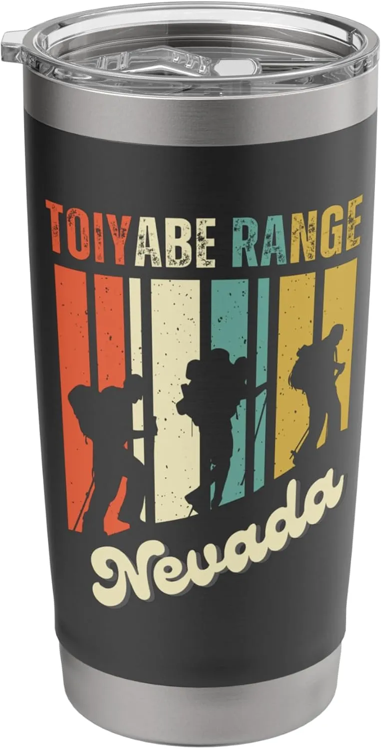 Toiyabe Range Hiking Retro Mountain Climbing Adventure Hiker Stainless Steel Insulated Tumbler