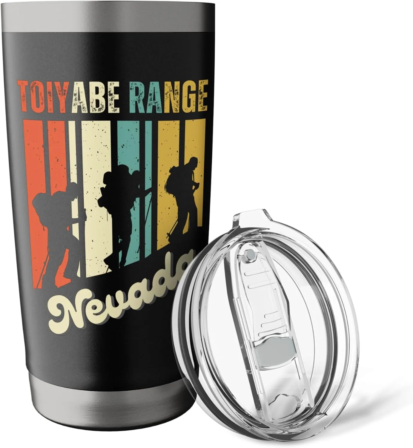 Toiyabe Range Hiking Retro Mountain Climbing Adventure Hiker Stainless Steel Insulated Tumbler