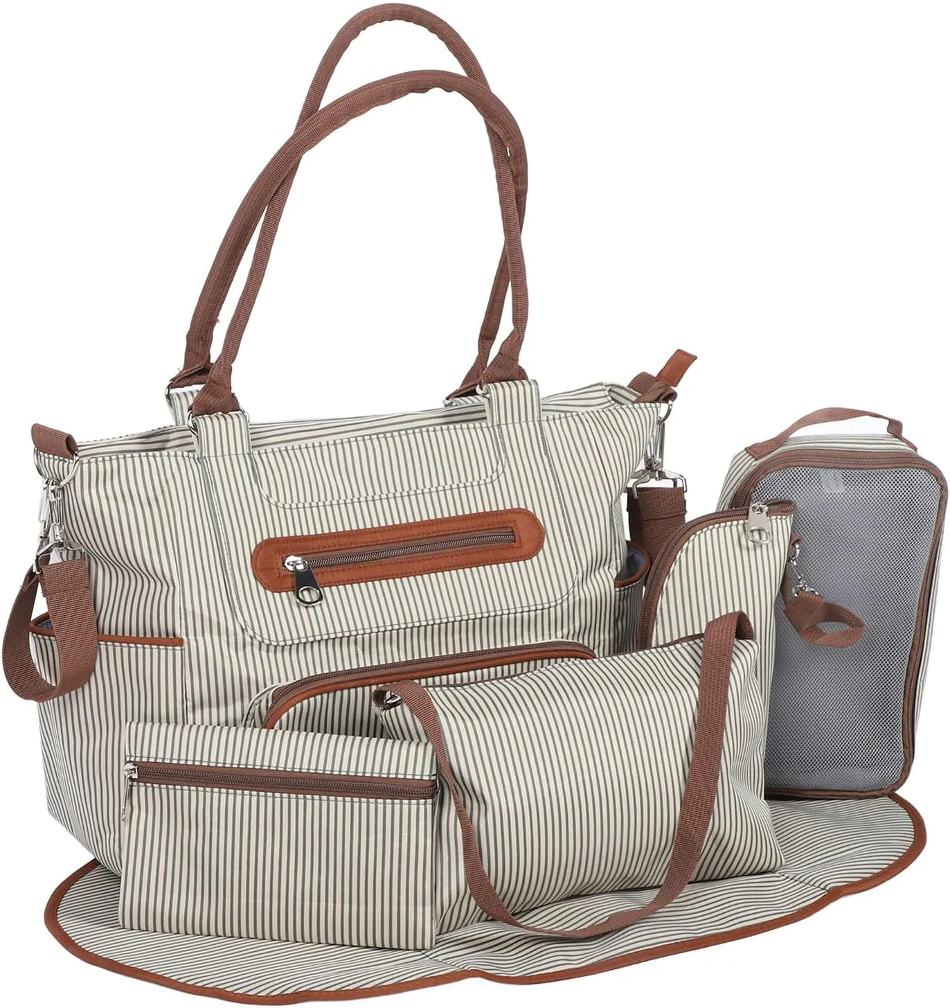 Topyond Mommy Diaper Bag Set,Large Capacity Handbag Wallet Urine Pad Multifunctional Mommy Shoulder Bag