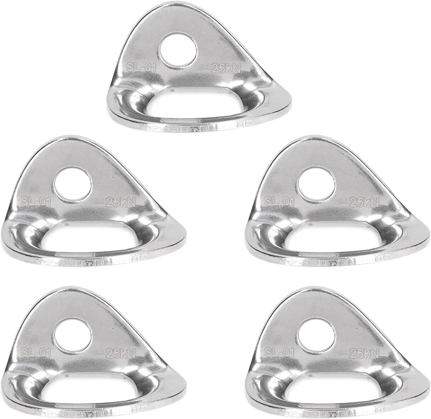 Topyond Set of 5 Climbing Anchors - 316 Stainless Steel Hangers for Rappelling and Aerial Work Safety