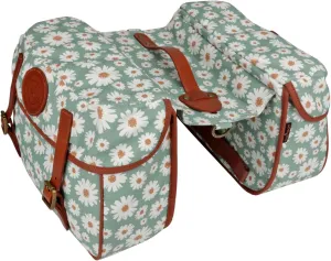 TOURBON Waterproof Canvas Bicycle Bike Rear Seat Carrier Bag Cycling Double Pannier Bag Pack