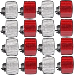 TOYANDONA 1set Reflective Warning Premium Cycle Reflectors for Night Safety Installation High Brightness Visibility for Mountain and Road Cycling
