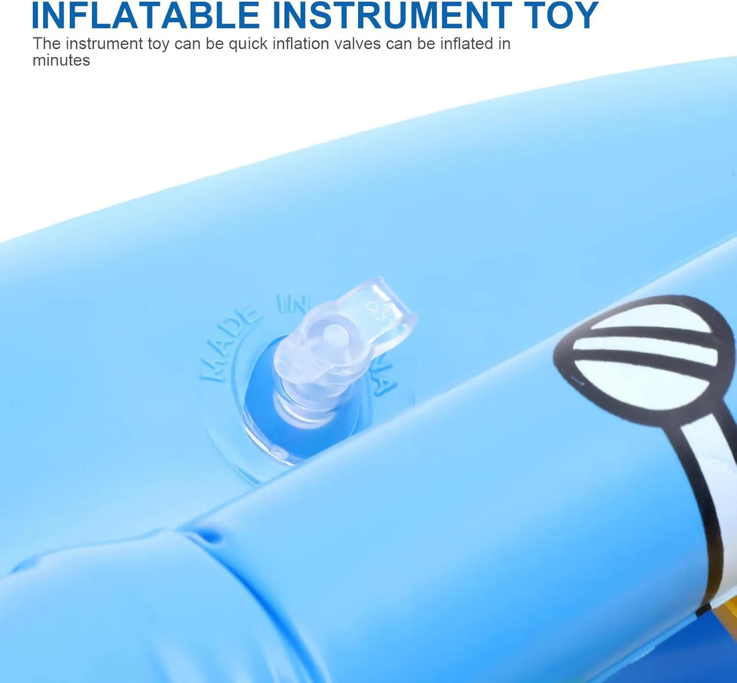TOYANDONA 6 Pcs Inflatable Musical Instrument Inflatable Instrument Inflatable Banjo Blow up Trumpet Horn Carnival Prizes 80 s Party Decorations Kid Toy Kids Party Supplies Small Child PVC