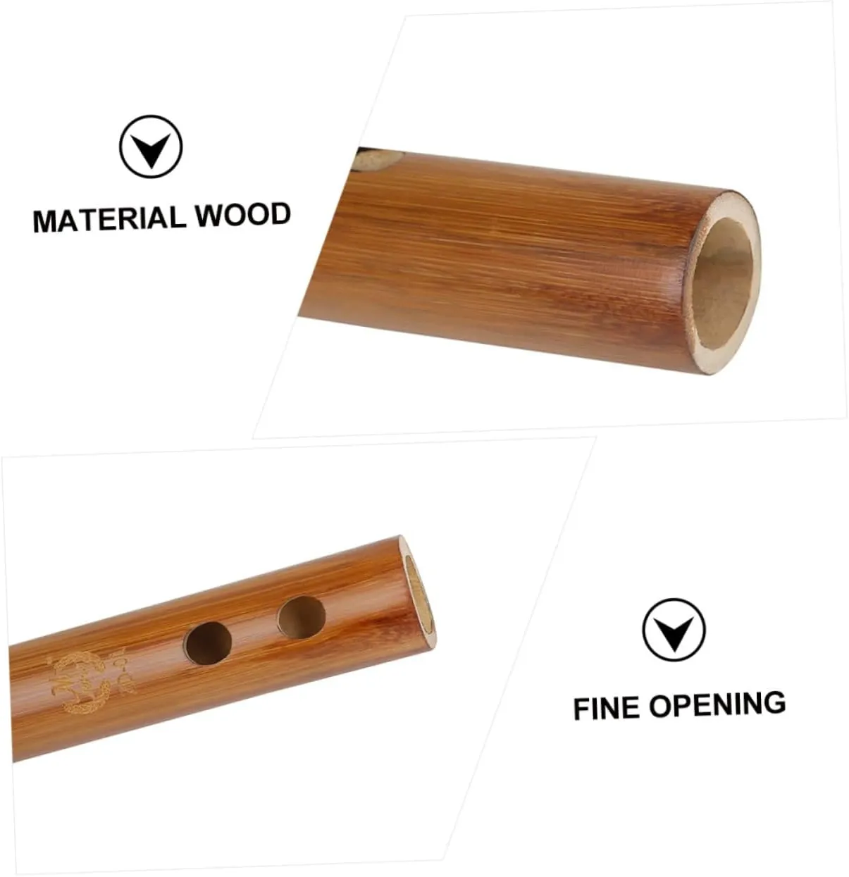 Toyvian Piccolo Chinese Flute Kids Flute Wooden Flute Woodwind Instrument Dizi for Beginners Native Small Flutes Practical Piccolo Musical Instrument Brown Student