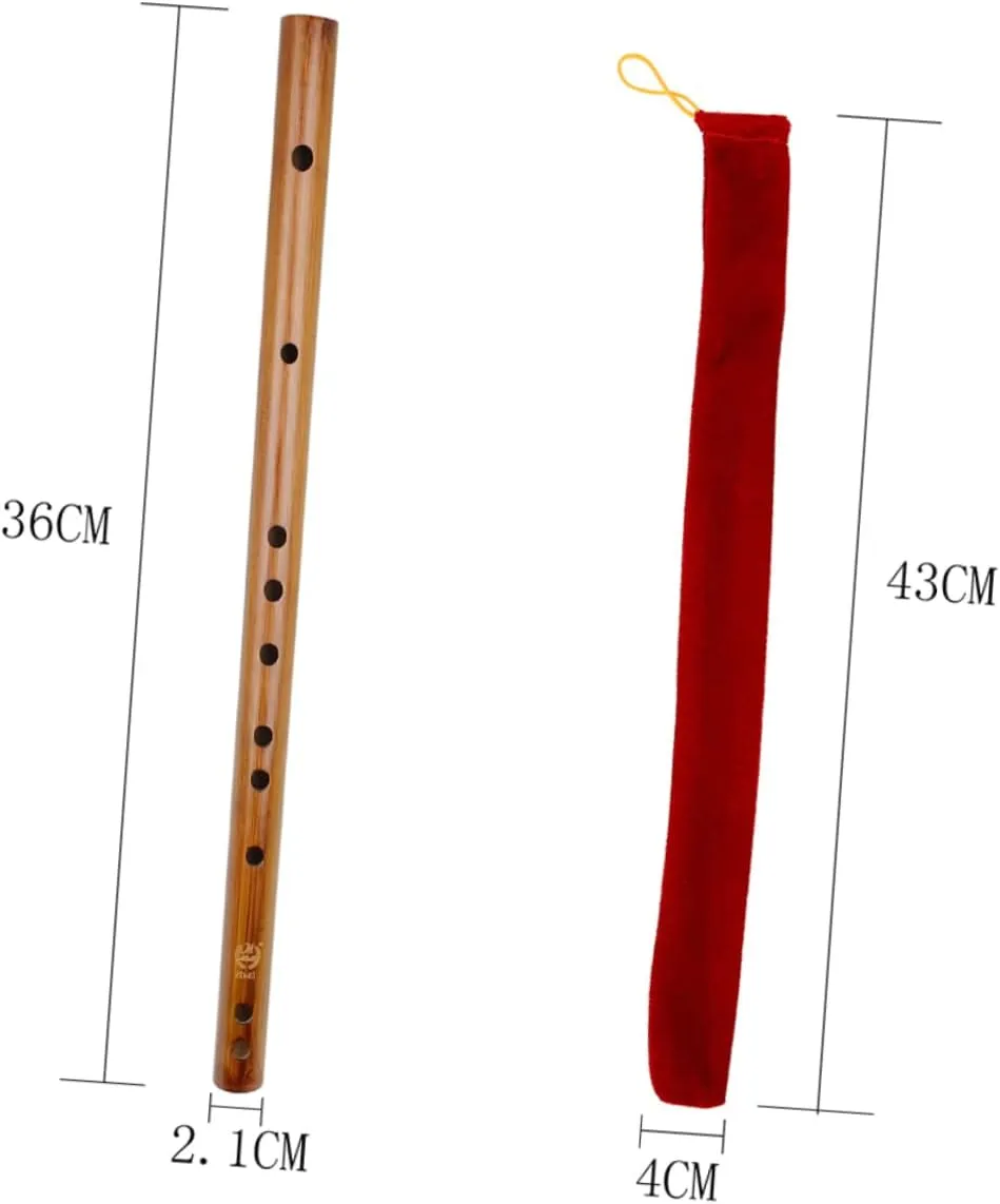 Toyvian Piccolo Chinese Flute Kids Flute Wooden Flute Woodwind Instrument Dizi for Beginners Native Small Flutes Practical Piccolo Musical Instrument Brown Student