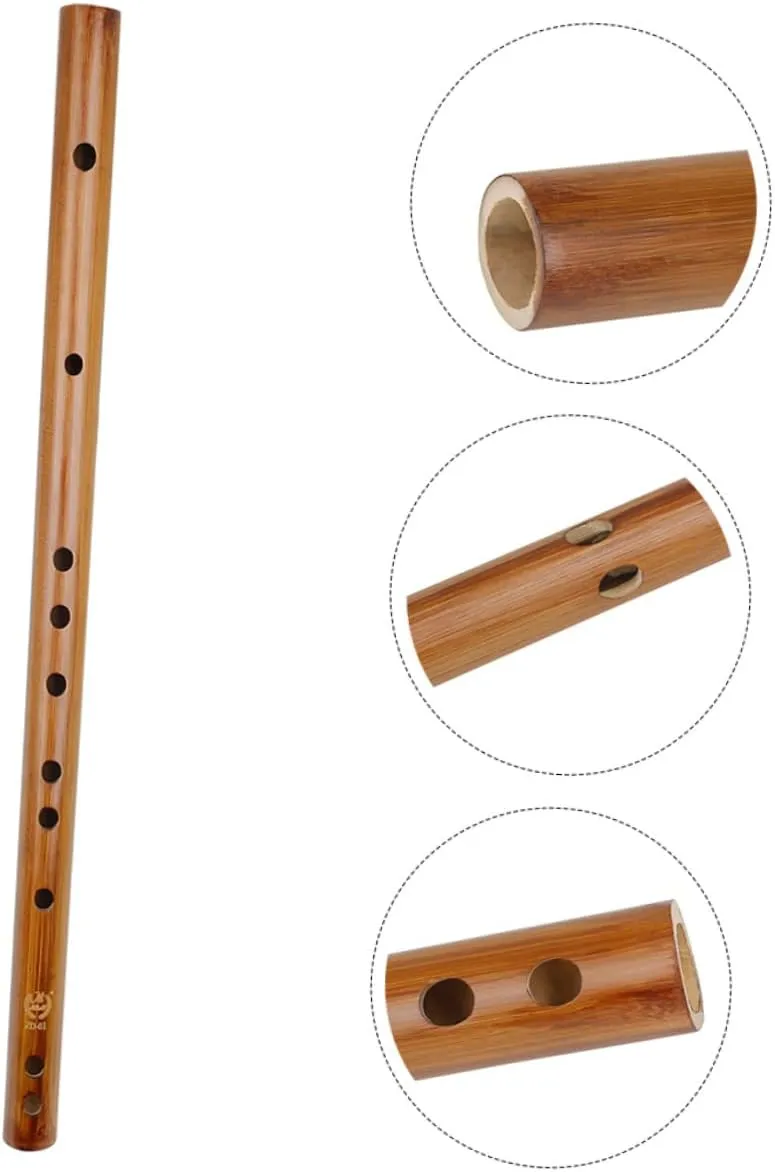 Toyvian Piccolo Chinese Flute Kids Flute Wooden Flute Woodwind Instrument Dizi for Beginners Native Small Flutes Practical Piccolo Musical Instrument Brown Student