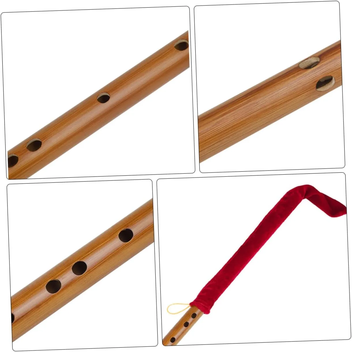 Toyvian Piccolo Chinese Flute Kids Flute Wooden Flute Woodwind Instrument Dizi for Beginners Native Small Flutes Practical Piccolo Musical Instrument Brown Student