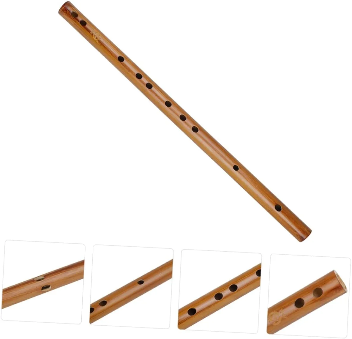 Toyvian Piccolo Chinese Flute Kids Flute Wooden Flute Woodwind Instrument Dizi for Beginners Native Small Flutes Practical Piccolo Musical Instrument Brown Student