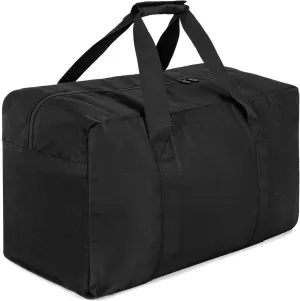 Travel Duffle Bag, 70L Gear Bag for Men and Women, Storage Bag Ideal for Overnight Camping and Weekend Getaways, Black