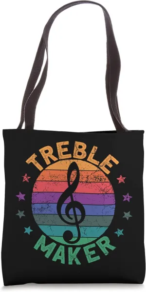 Treble Maker Funny Musician Guitarist Singer Music Saxophone Tote Bag