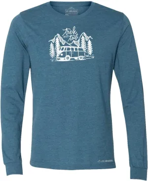 Trek Over Tech Premium Long Sleeve Shirt Polyblend Outdoor Camper Mountain Climbing Longsleeve T-Shirts