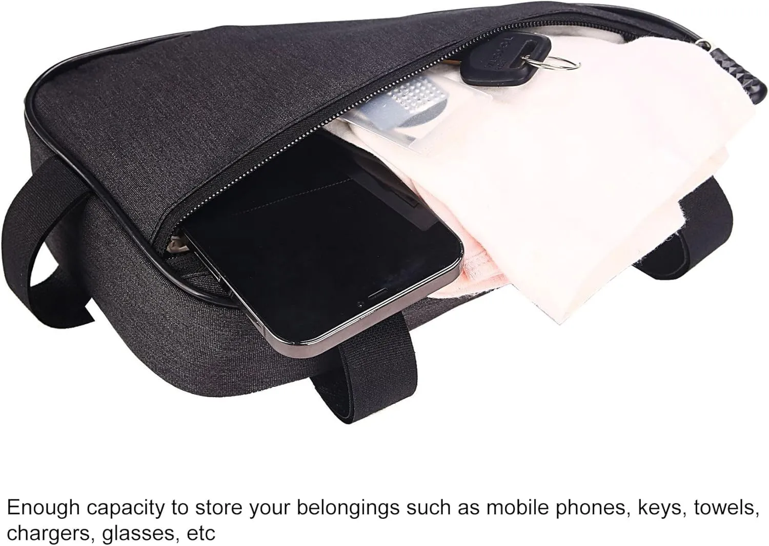 Triangle Bike Bag - Front Frame Triangle Bag, Cycling Accessory, Large Capacity, Portable Pouch