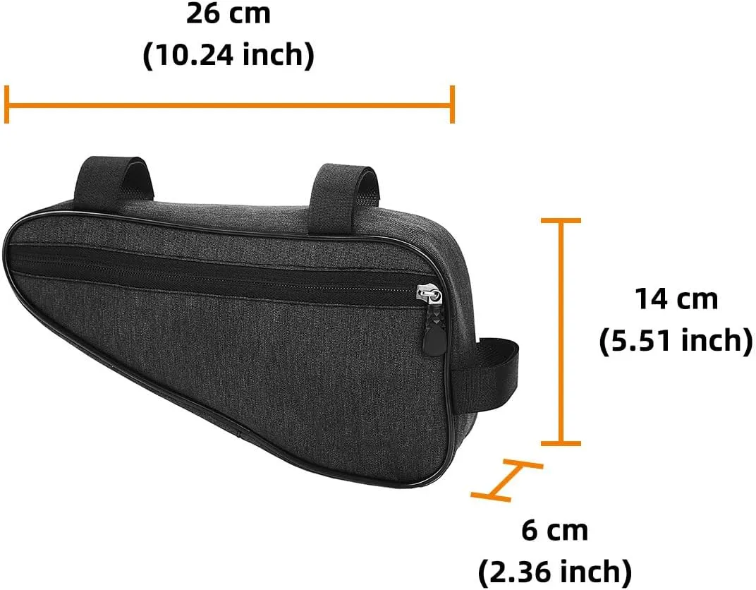 Triangle Bike Bag - Front Frame Triangle Bag, Cycling Accessory, Large Capacity, Portable Pouch