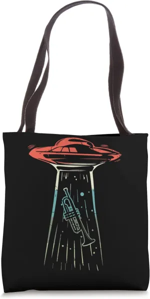 Trumpet Abduction Trumpet Player Musician Instrumentalist Tote Bag