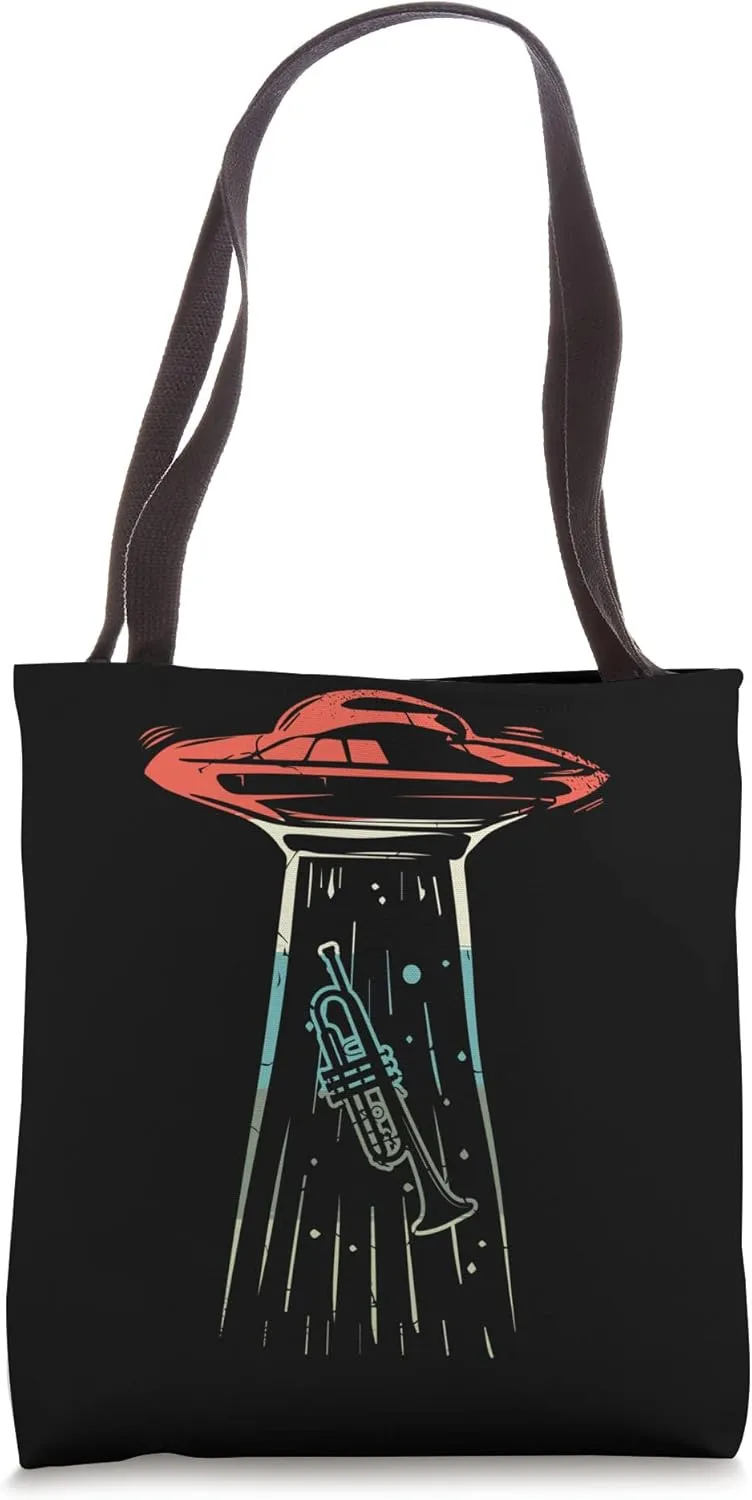 Trumpet Abduction Trumpet Player Musician Instrumentalist Tote Bag
