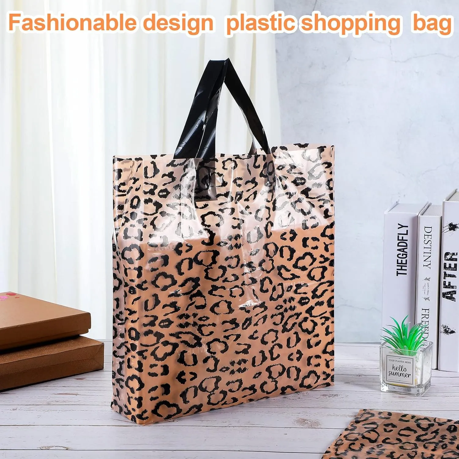 Tudomro 150 Pack Boutique Bags Plastic Merchandise Valentines Reusable Shopping Gifts Bags 10 x 13 Inch