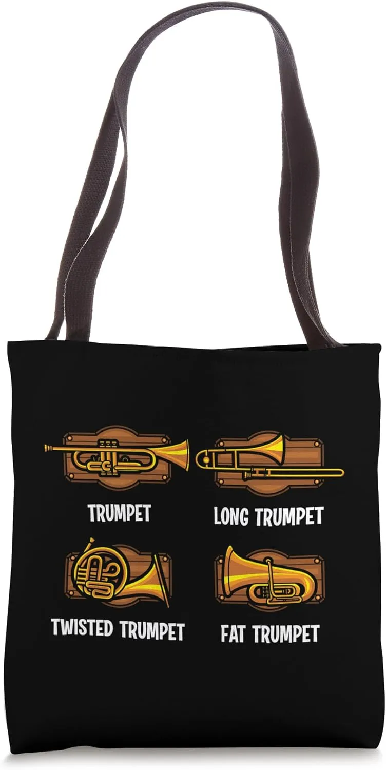 Types Of Trumpet Player Jazz Musician Trumpeter Orchestra Tote Bag