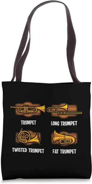 Types Of Trumpet Player Jazz Musician Trumpeter Orchestra Tote Bag