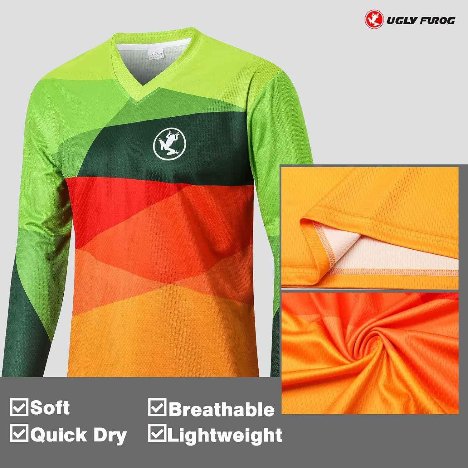 UGLY FROG Designs Bike Wear Men's Downhill Jersey Rage Cycling Top Cycle Motocross Mountain Bike Shirt
