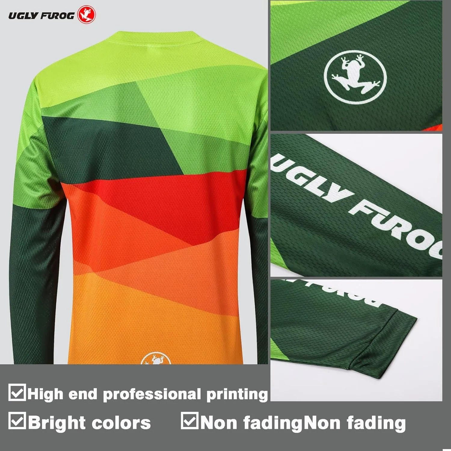 UGLY FROG Designs Bike Wear Men's Downhill Jersey Rage Cycling Top Cycle Motocross Mountain Bike Shirt