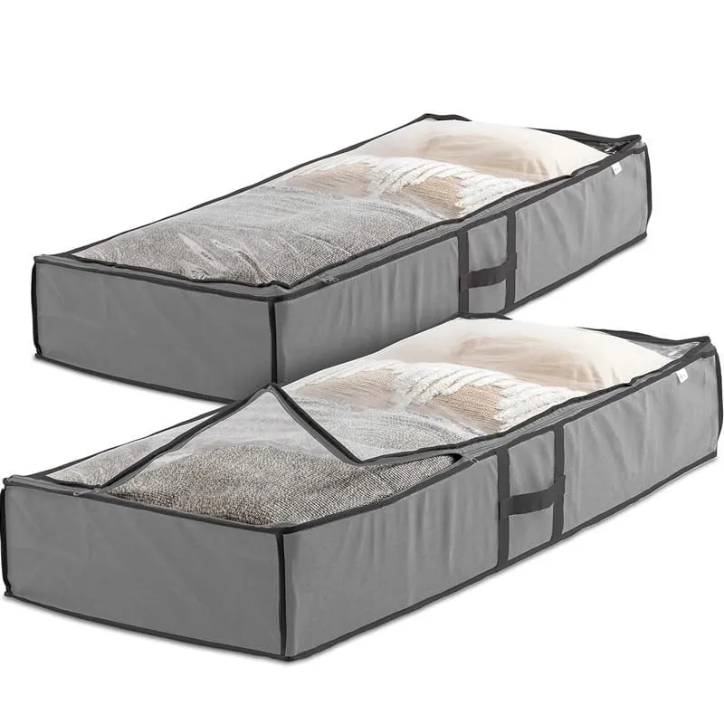 Underbed Storage Organizer Bags For Blankets, Comforter, Clothing, Shoes